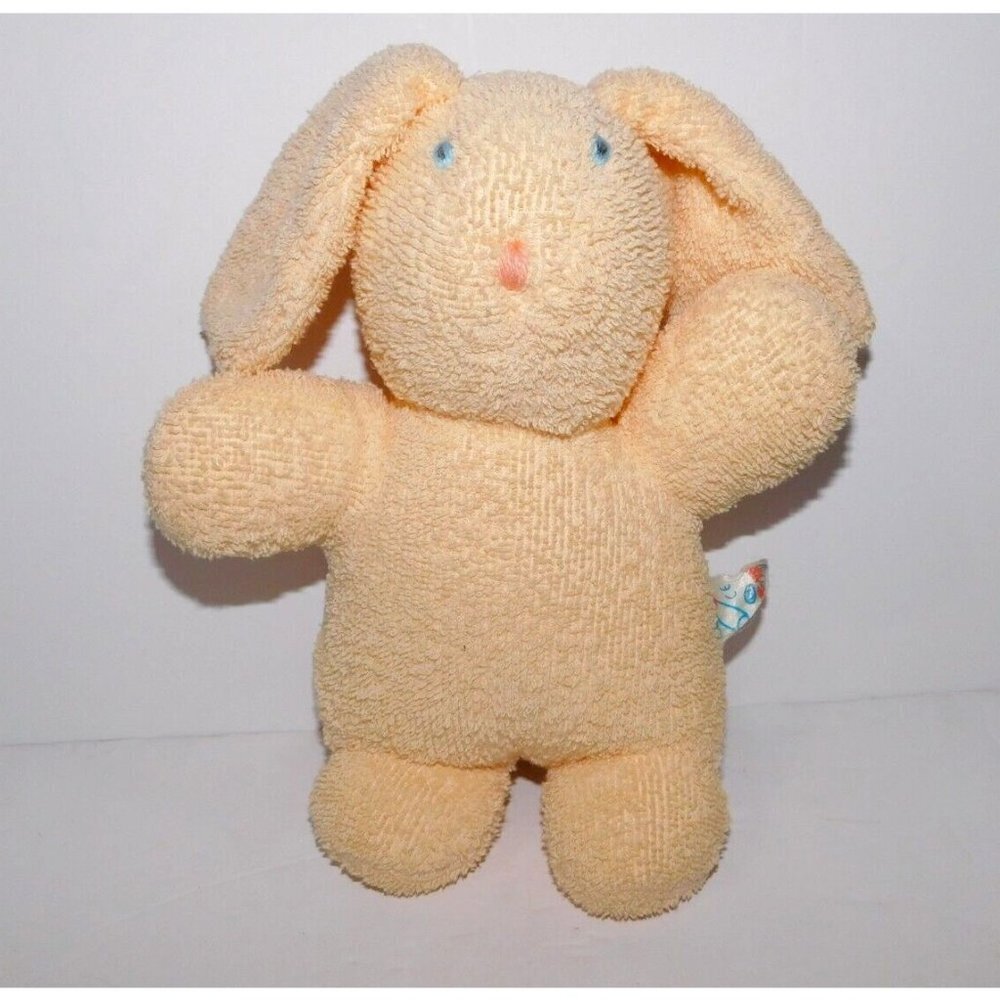 VTG Baby Club Orange Plush Terry Cloth Bunny Rabbit 9" Stuffed Lovey